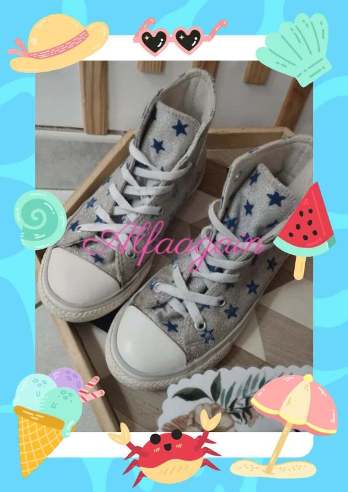 Baskets converse all star argentées 31 - photo numéro 4