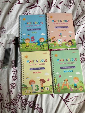 4 livres apprentissage + stylo magique