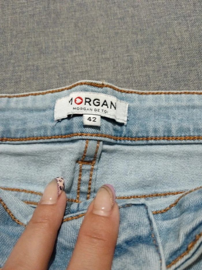 C61 jupe jeans bleu Morgan 42 - photo numéro 3