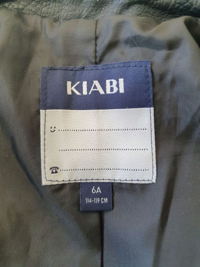 Veste rock en simili cuir noir fille taille 6 ans - photo numéro 4