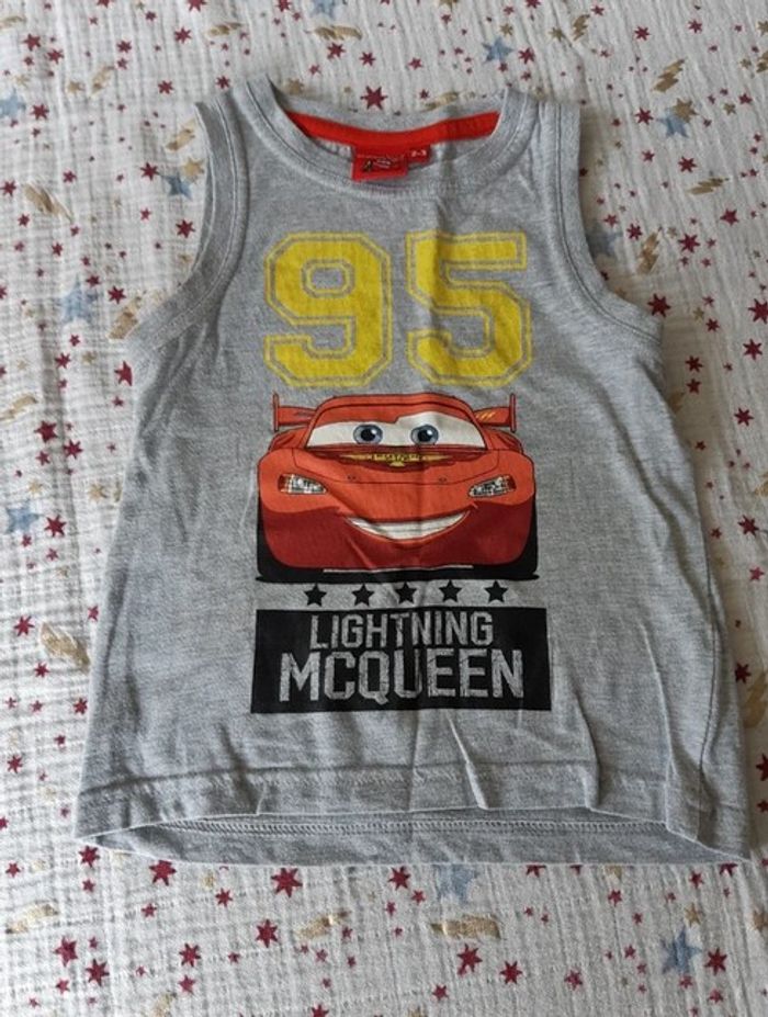 Débardeur Disney Cars Flash McQueen 2-3 ans.
