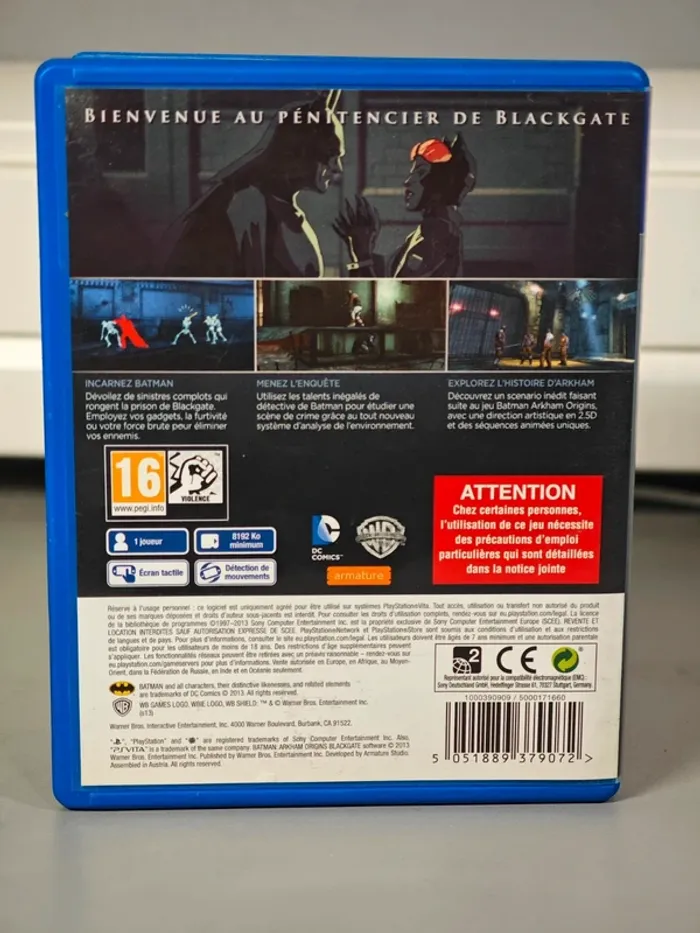 Jeu PS Vita Batman Arkham Origins Blackgate avec boîte - photo numéro 2