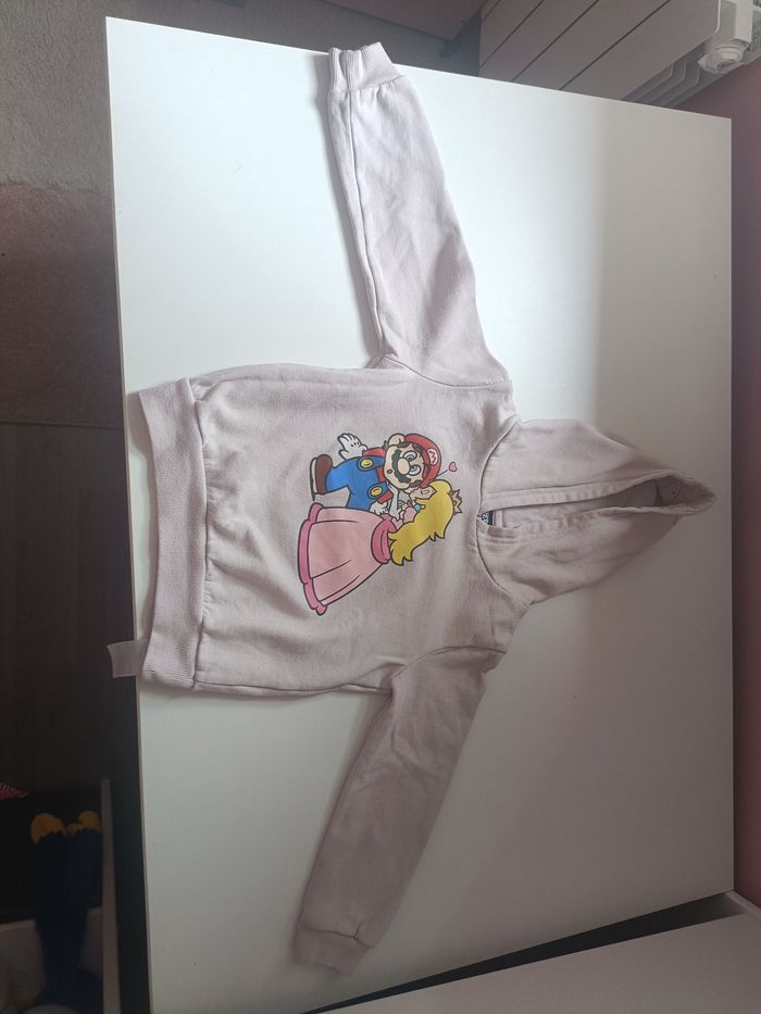 Sweat fille Mario et Peach