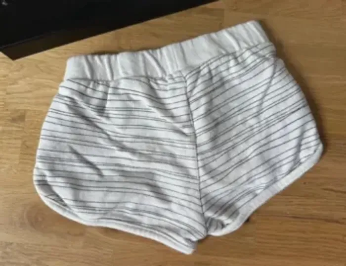 Short blanc à rayures fille 12/18 mois Mango - photo numéro 5