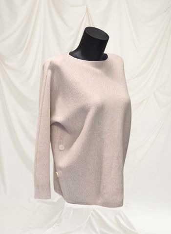 Pull Moelleux crème col bateau