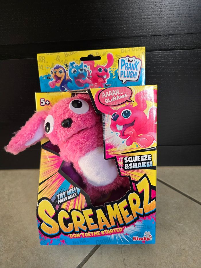 peluche screamerz lapin rose Simba