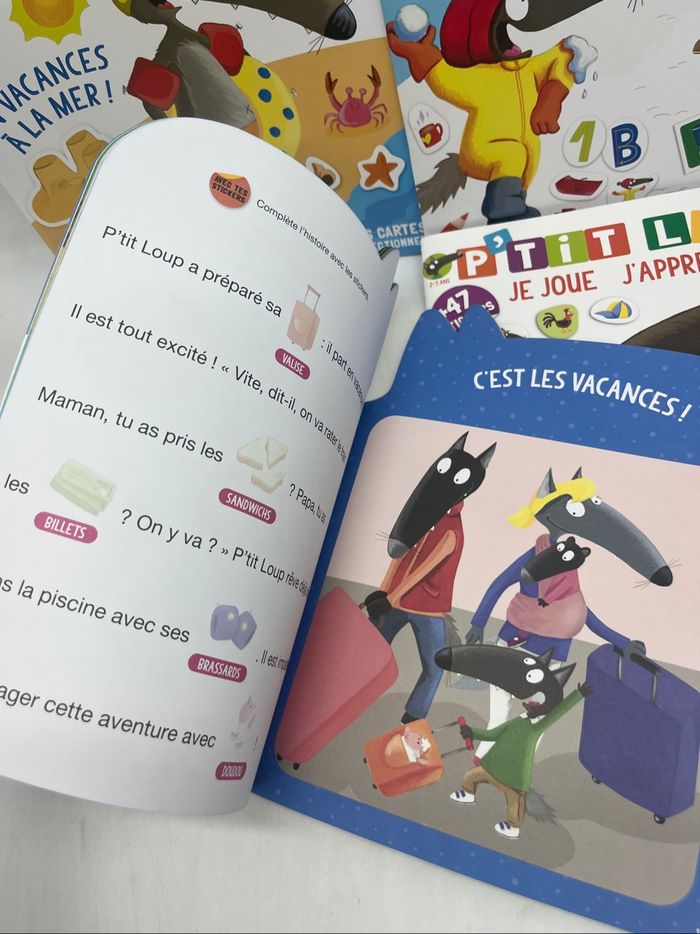 Lot de 4 Livres d'activité Magazine P'tit Loup gommettes imagier neuf avec ses 40 gommettes géantes neuf - photo numéro 5