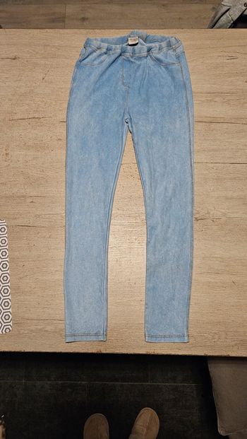 Pantalon jegging bleu clair pour fille, taille 13 à 14 ans, Zara Girls, peu mis