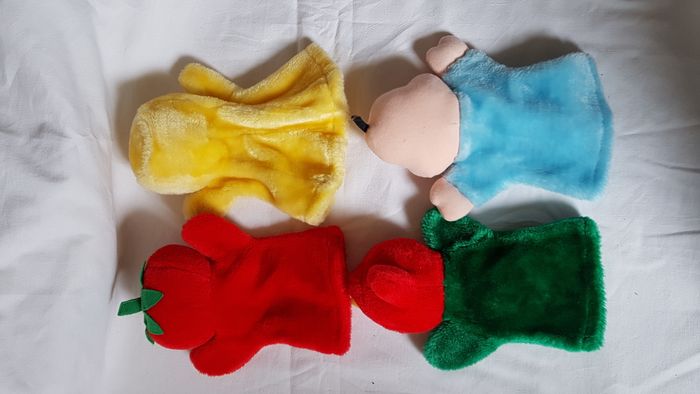 Rare Lot de 4 marionnettes en peluche publicitaire mamie nova vintage - photo numéro 2