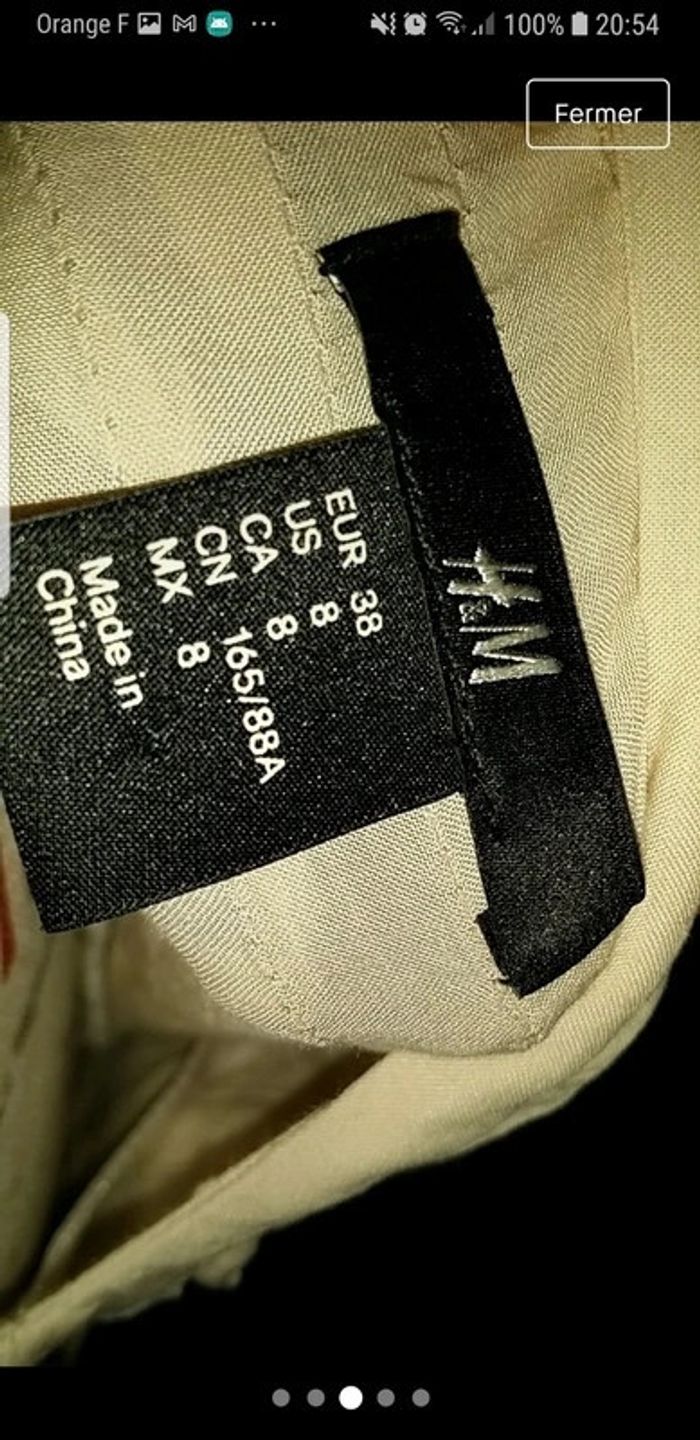 Blouse manche large col v h&m taille38 - photo numéro 4