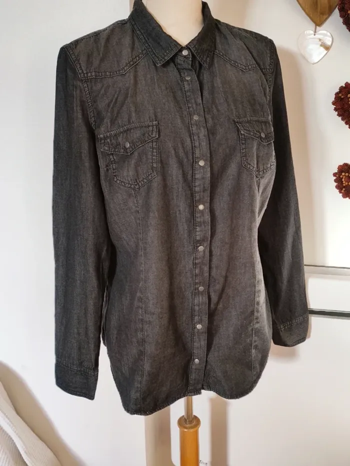 🪽dark angel 🌚 chemise en jean ailles cloutées dos - photo numéro 4