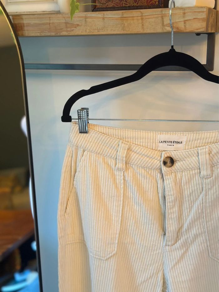 Pantalon velours côtelé écru taille 38 - La Petite Étoile Paris - photo numéro 4