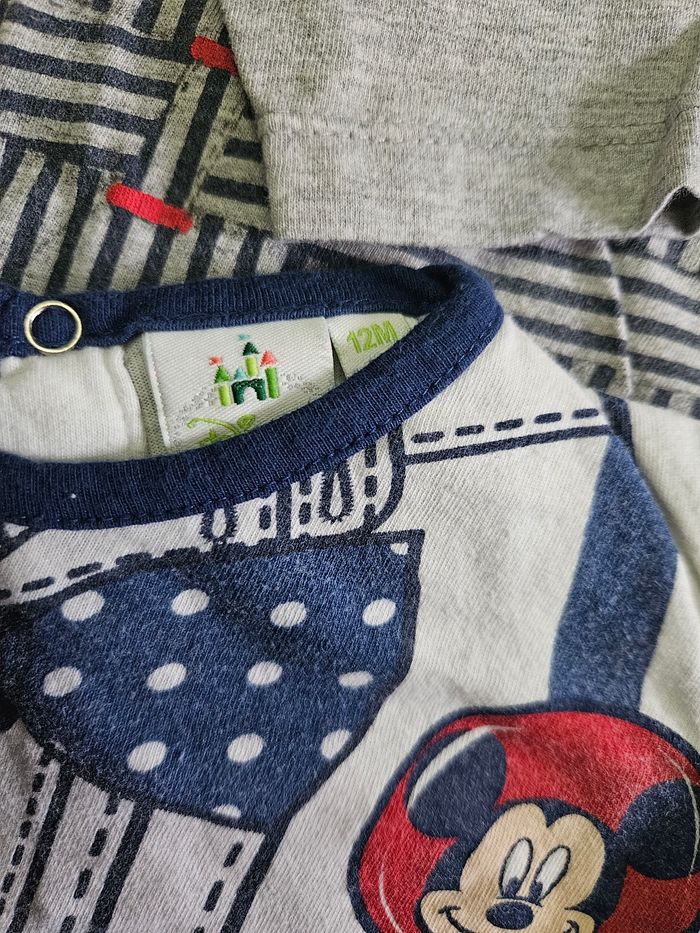 Lot de 3 tee-shirts manches longues disney baby mickey 12mois