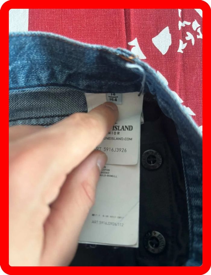 Jeans Stone Island Junior taille xs - photo numéro 6