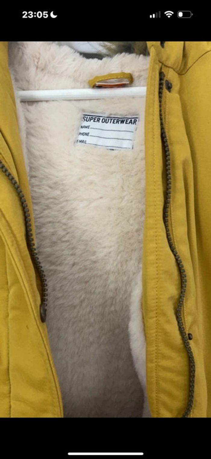 Manteau fille moutarde - photo numéro 6