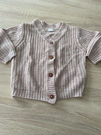 Gilet rose pale 12mois