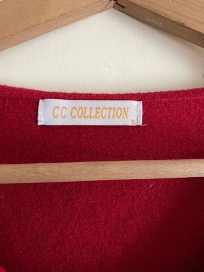 Pull col V rouge - photo numéro 4