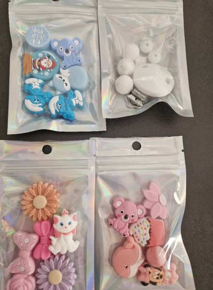 MODELES DE PERLES EN SILICONE POUR CREER DE JOLIES ATTACHES TETINES - photo numéro 4