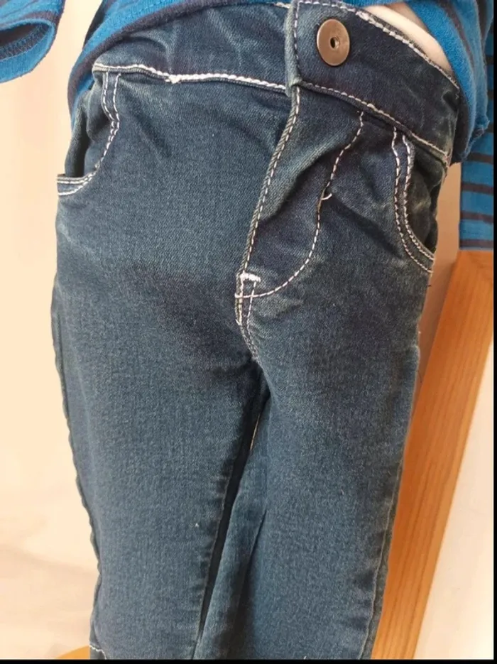 Ensemble tee-shirt manches longues et jean garçon 3 mois - photo numéro 4