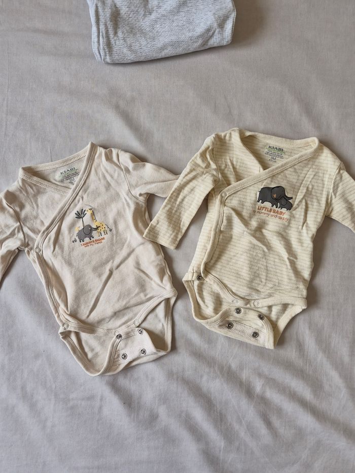Lot de 7 Bodies manches longues coton bio 3 mois kiabi - photo numéro 2