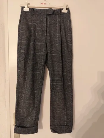 Pantalon gris a carreaux 34
