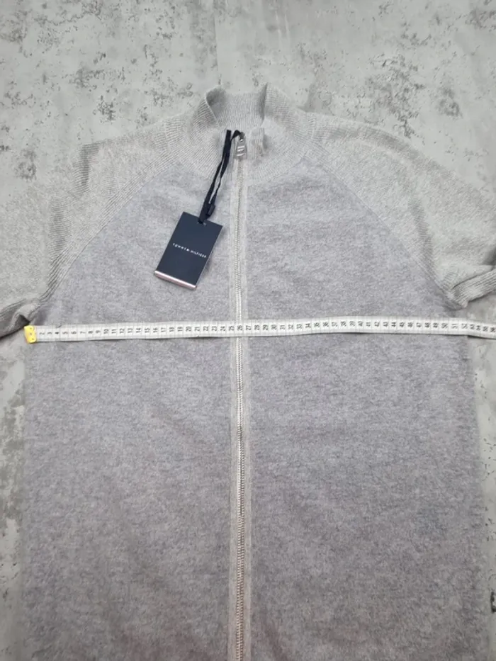 Gilet zippé Tommy Hilfiger gris – Taille M Hommes - photo numéro 11