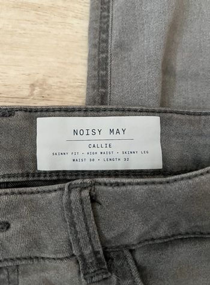 Jean slim taille haute femme gris Noisy May Callie taille W30 L32 - photo numéro 3