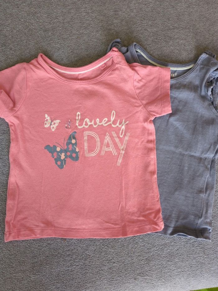 Lot de 2 t-shirts bébé fille Lupilu