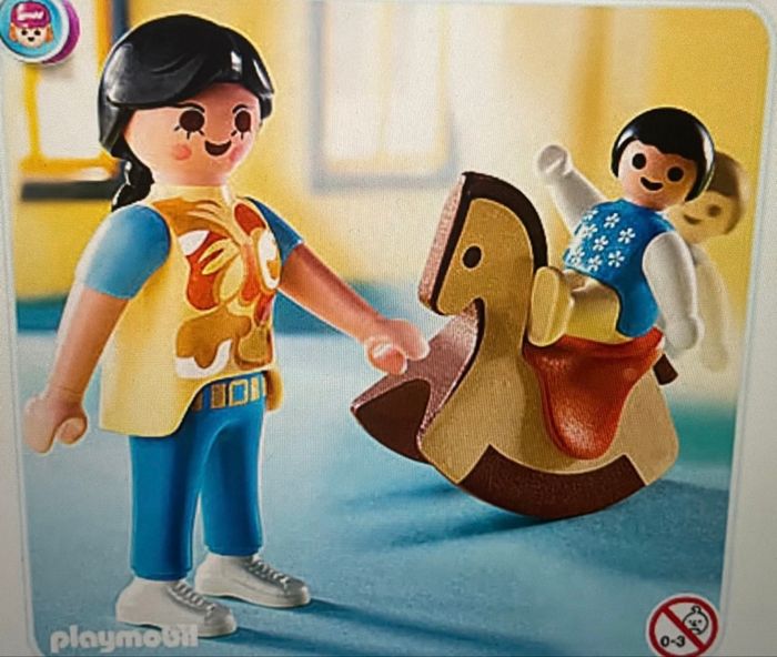 Lot Playmobil Maman&bébé et son cheval à bascule n°4744 - photo numéro 3