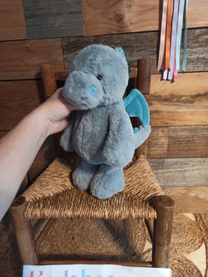 Peluche dragon bleu Bukowski tbe - photo numéro 4