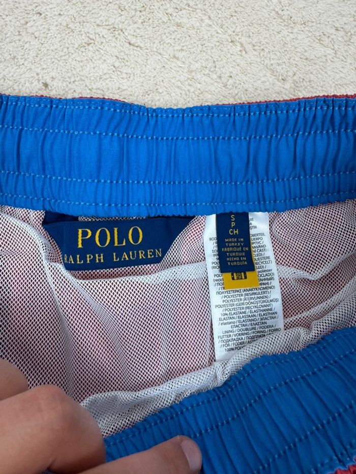 Short de Bain Ralph Lauren Rouge Bordeaux Logo Brodé Neuf Taille S - photo numéro 9