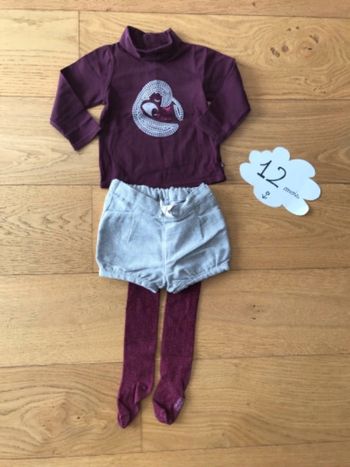 Ensemble 3 pièces okaidi 12 mois