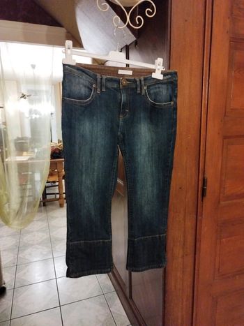 Pantacourt bleu foncé denim vintage M/38 y2k