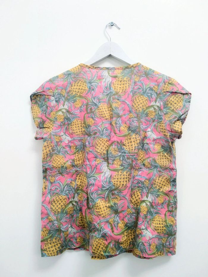 Jolie blouse t-shirt en lin Richards taille 2 - photo numéro 4