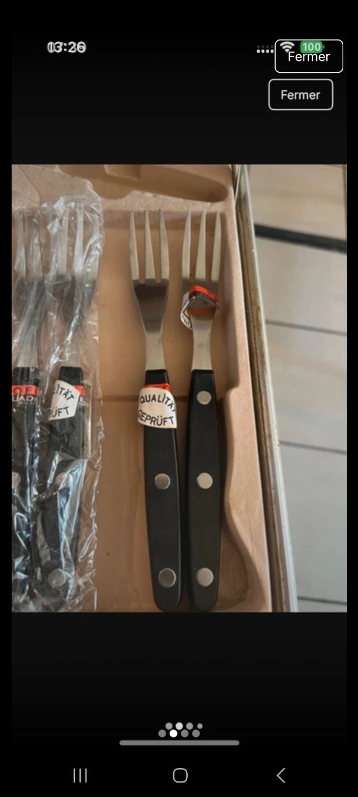 Lot de 6 fourchette neuf noir - photo numéro 4