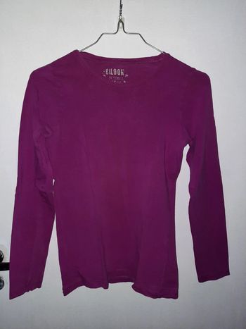 Haut manches longues rose - Taille 14 ans