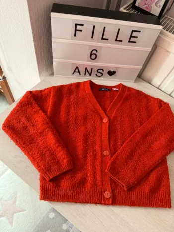 Gilet couleur brique Okaïdi 6 ans