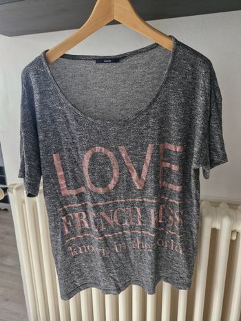 Tee-shirt gris chiné French Kiss