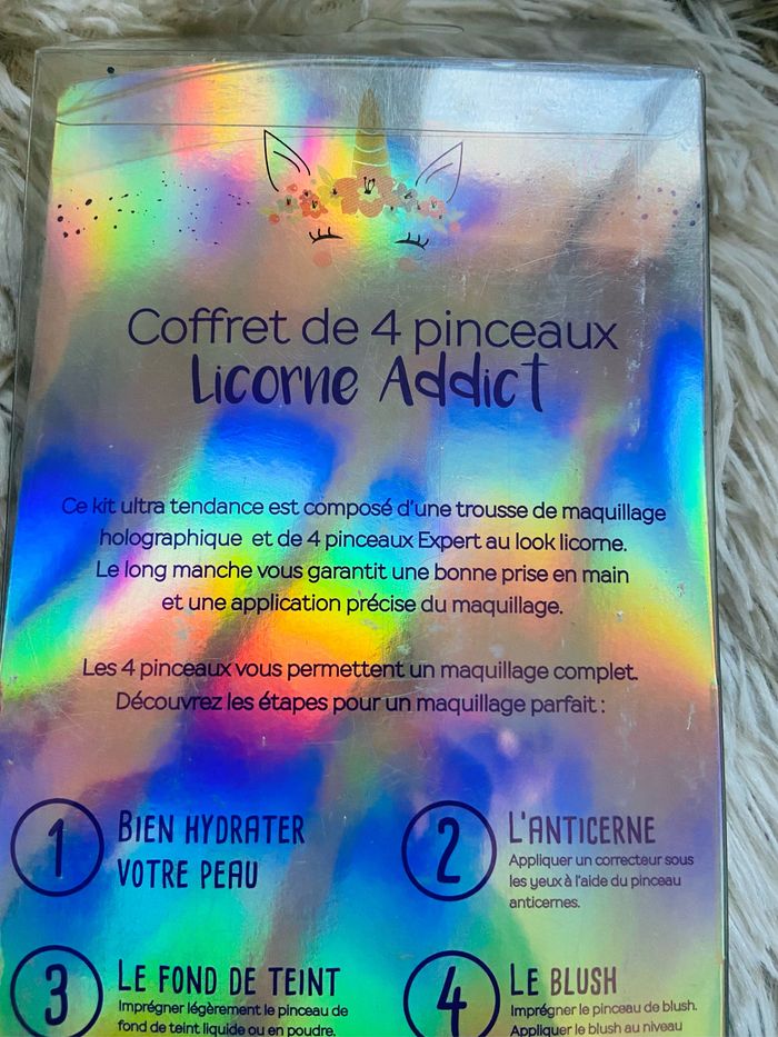 Coffret de 4 pinceaux de maquillage Licorne Addict - photo numéro 4
