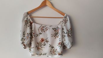 Blouse fleurie/crop top Kookaï T38 en viscose