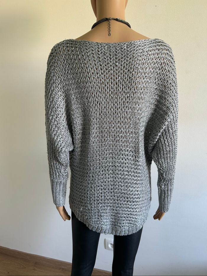Pull en mailles avec sequins JS Millenium taille unique TBE - photo numéro 5