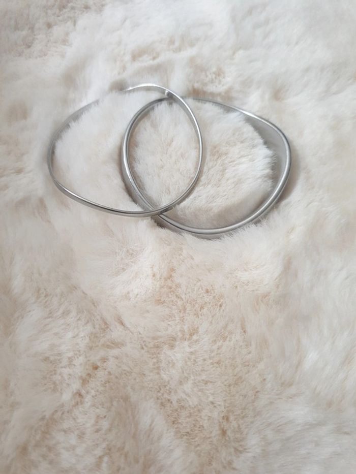 Ensemble de 2 bracelets type jonc en acier marque Fossil - photo numéro 3