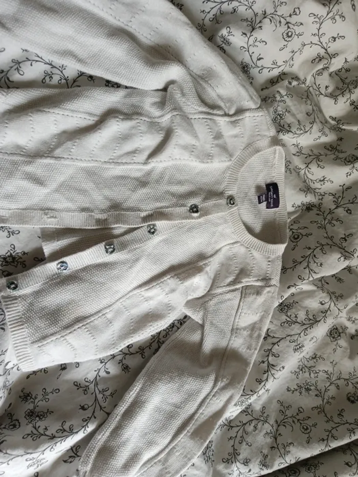 Gilet blanc boutons bleus Sergent Major 86cm - photo numéro 2