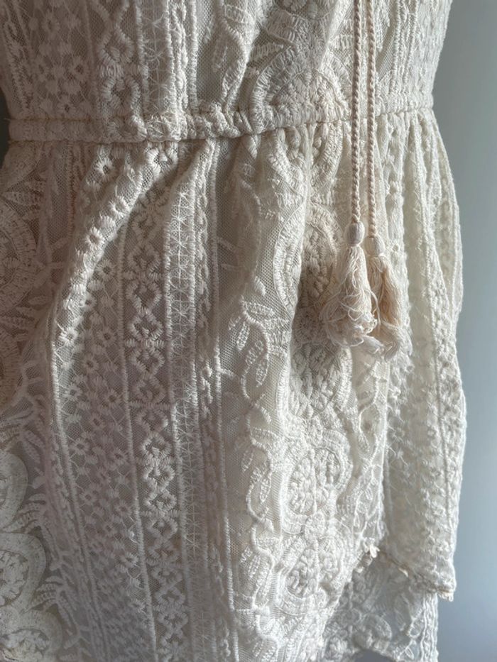 Robe légère en dentelle crème - photo numéro 7