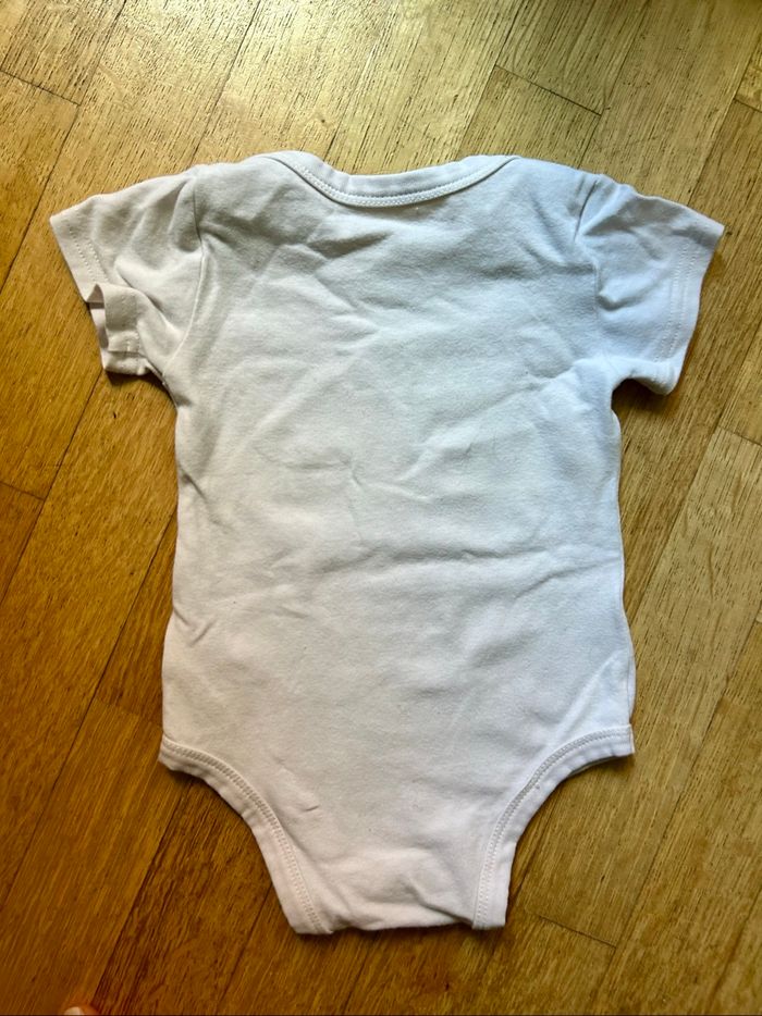 💖 Lot 2 Bodies Manches Courtes 6 Mois | RALPH LAUREN Fleuri + Message Mignon - photo numéro 3