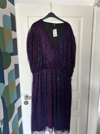 Robe bleue rose 54/56
