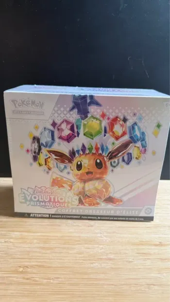 Pokémon ETB Coffret dresseur d’élite Évolutions Prismatiques EV8.5 scellage avec défauts