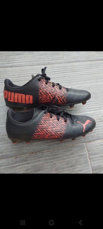 Crampons foot puma noir et rouge 38 tbe