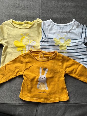 3 t-shirt ML 1 mois