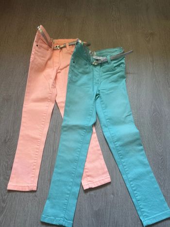 Lot de 2 pantalon skinny fille 6-7 ans